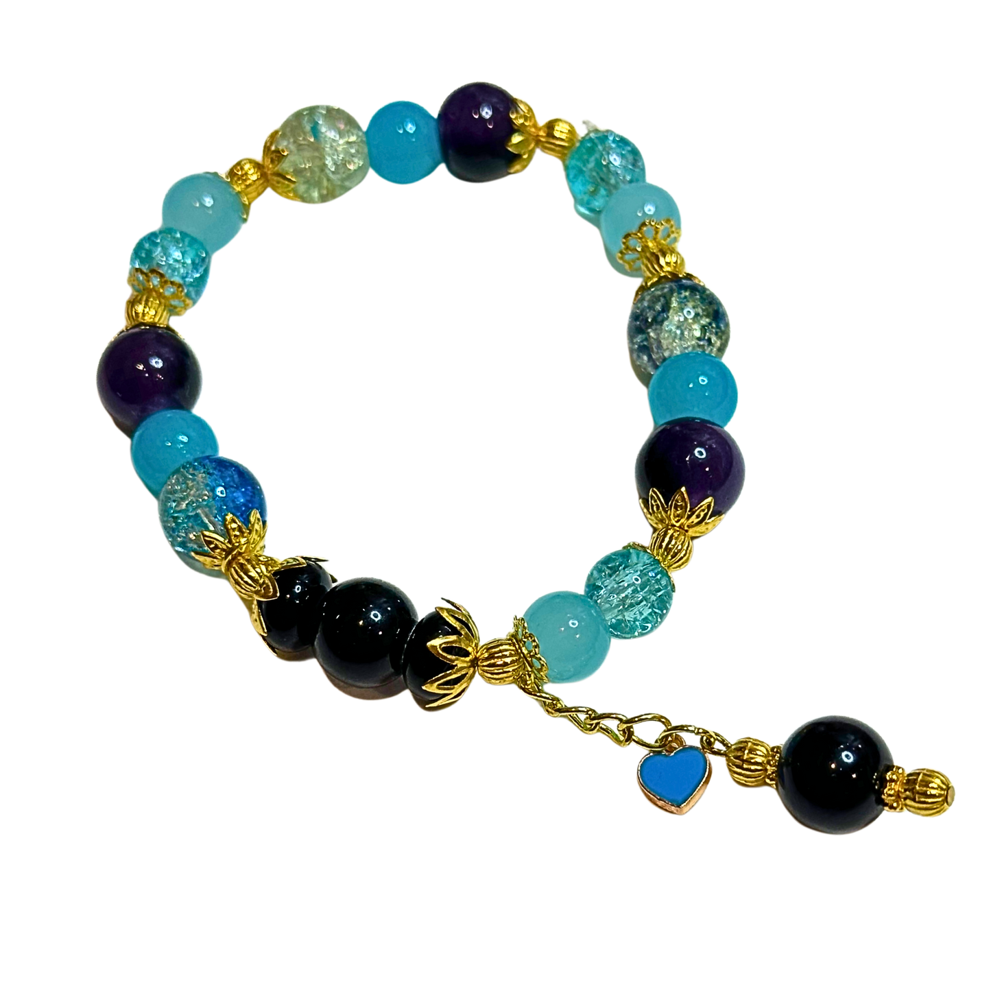 1 of 1 - Teal Black Bracelet