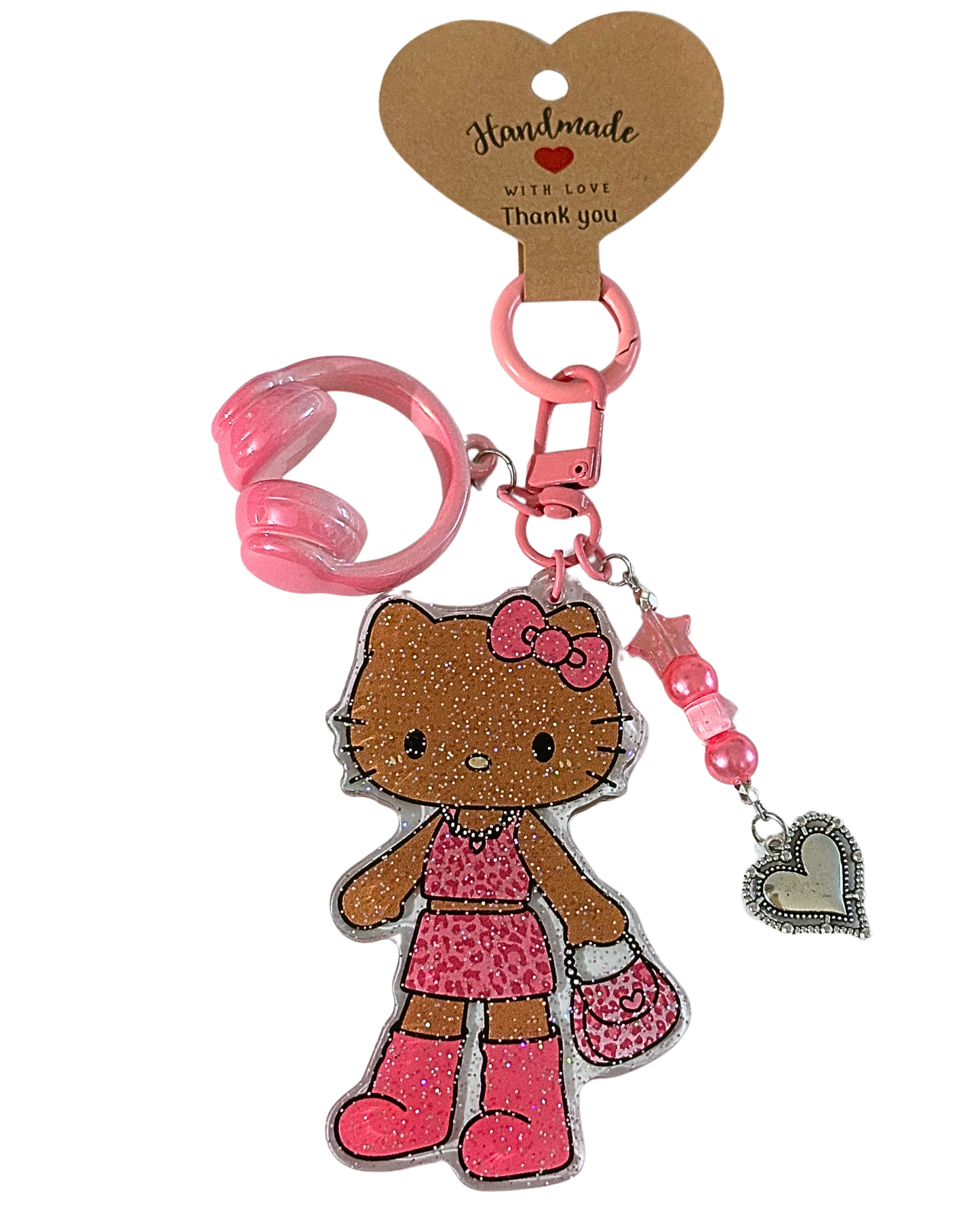 Tanned HK Bag Charm - Pink