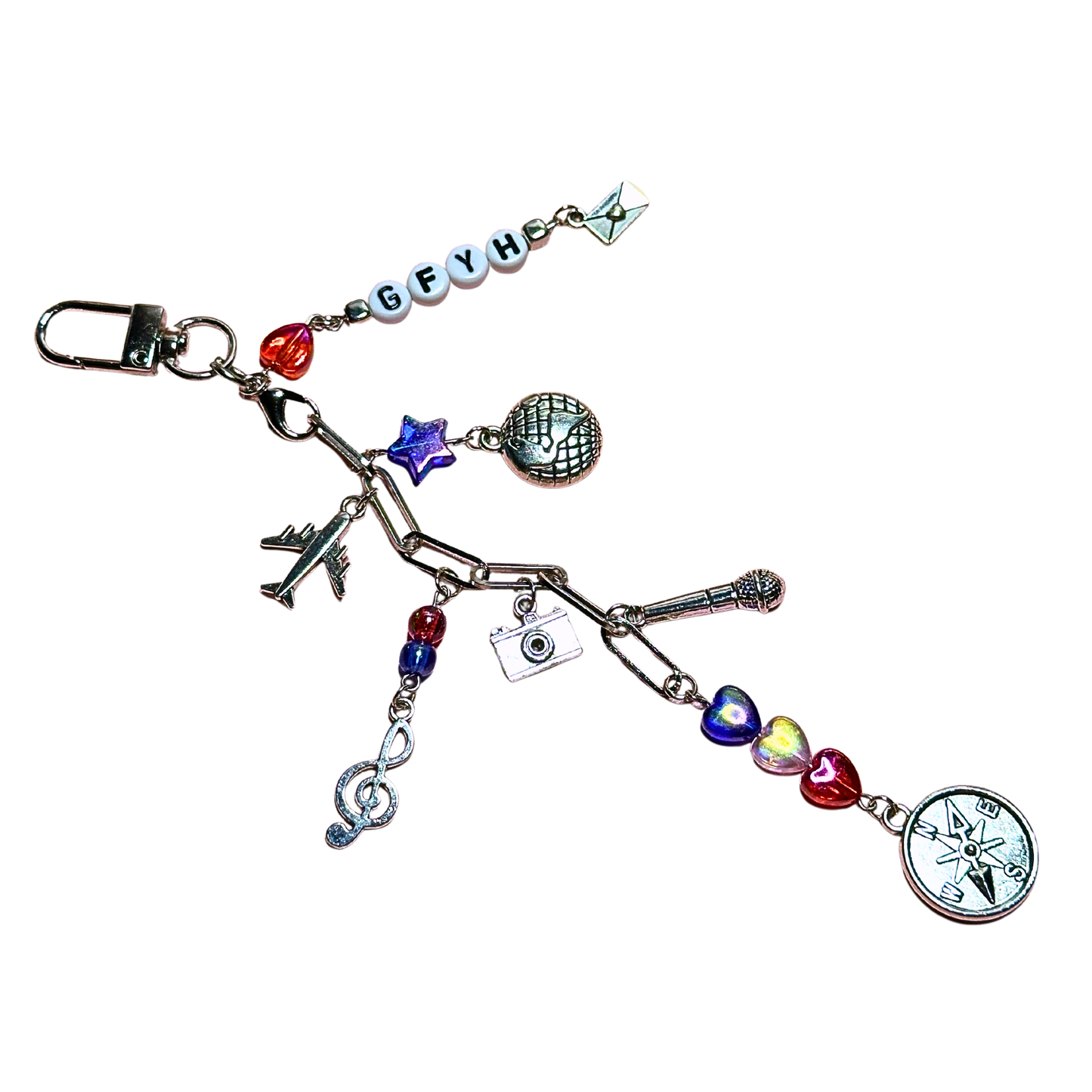 Greetings From Your Hometown Bag Charm Keychain