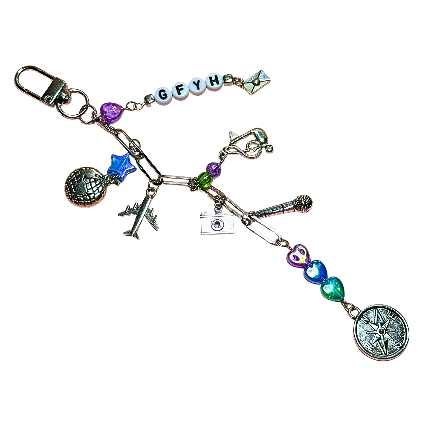 Greetings From Your Hometown Bag Charm Keychain