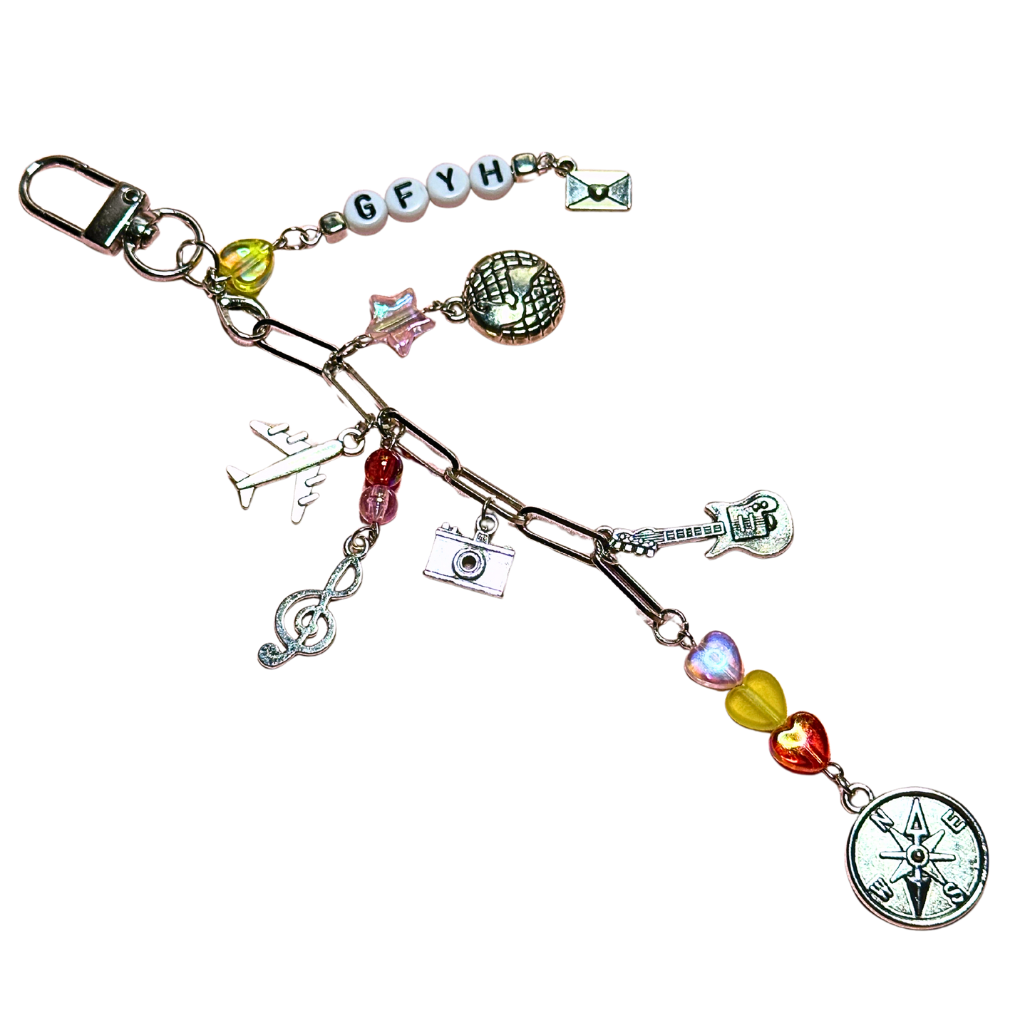 Greetings From Your Hometown Bag Charm Keychain