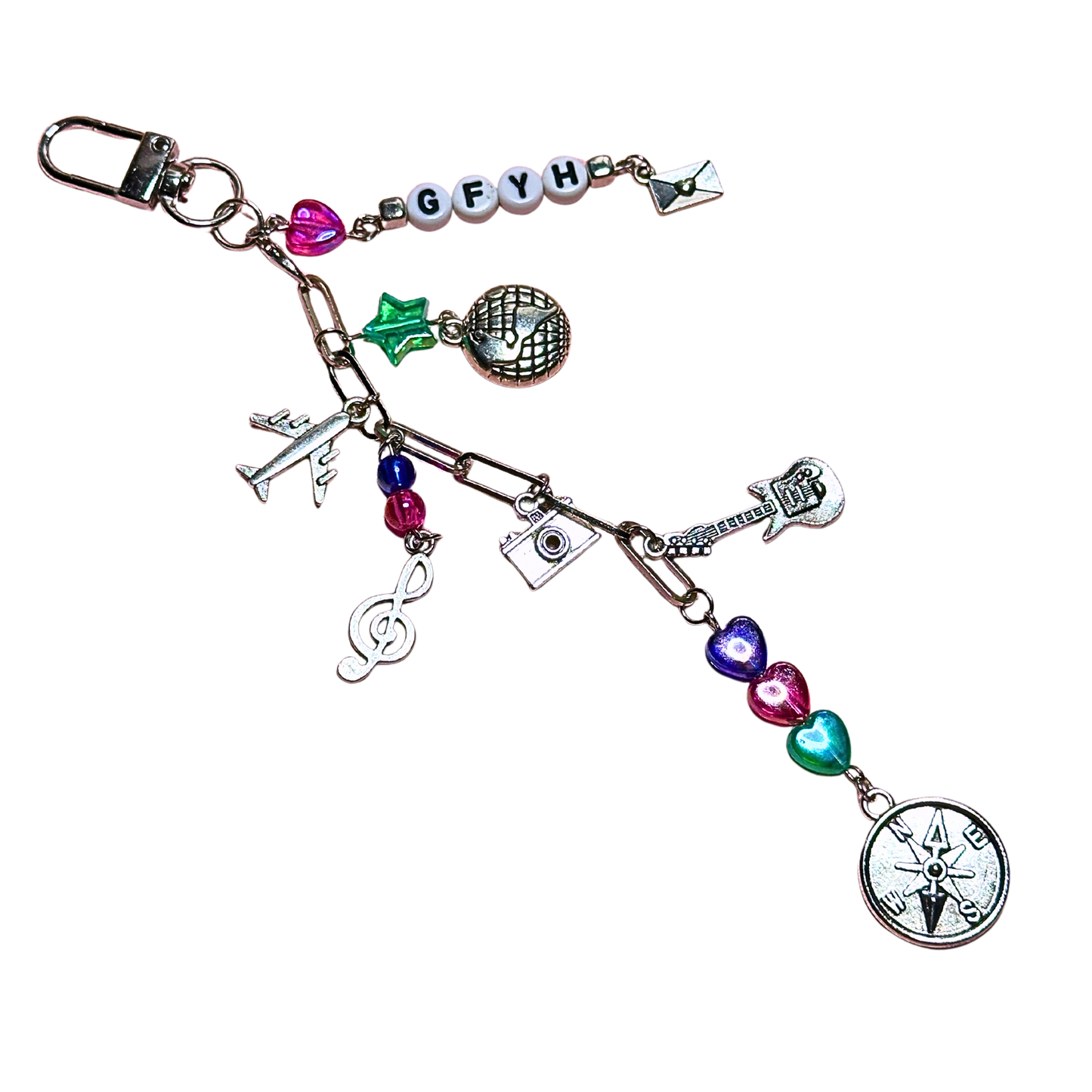 Greetings From Your Hometown Bag Charm Keychain
