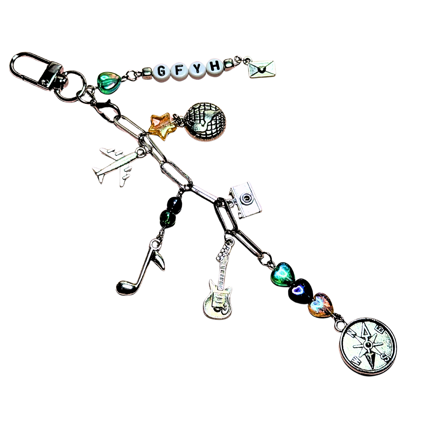 Greetings From Your Hometown Bag Charm Keychain
