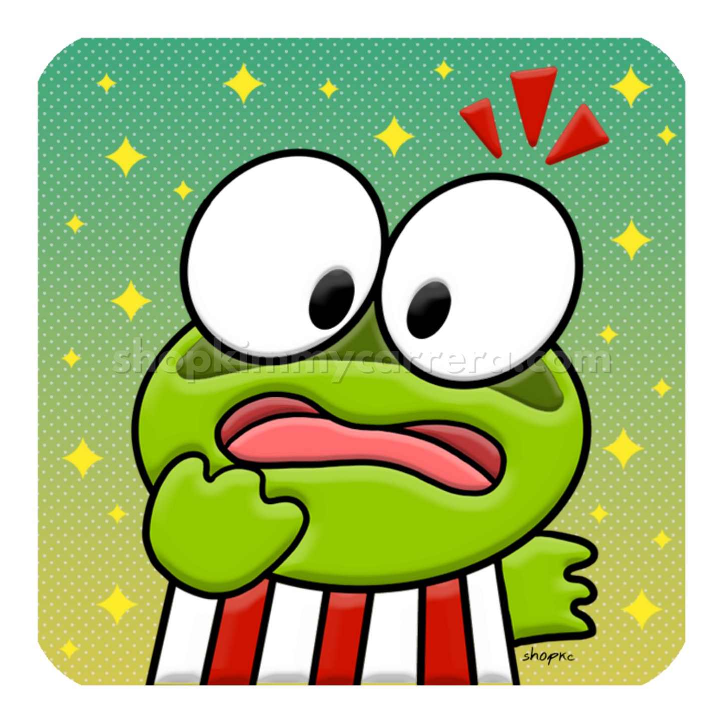 Scared Keroppi Sticker