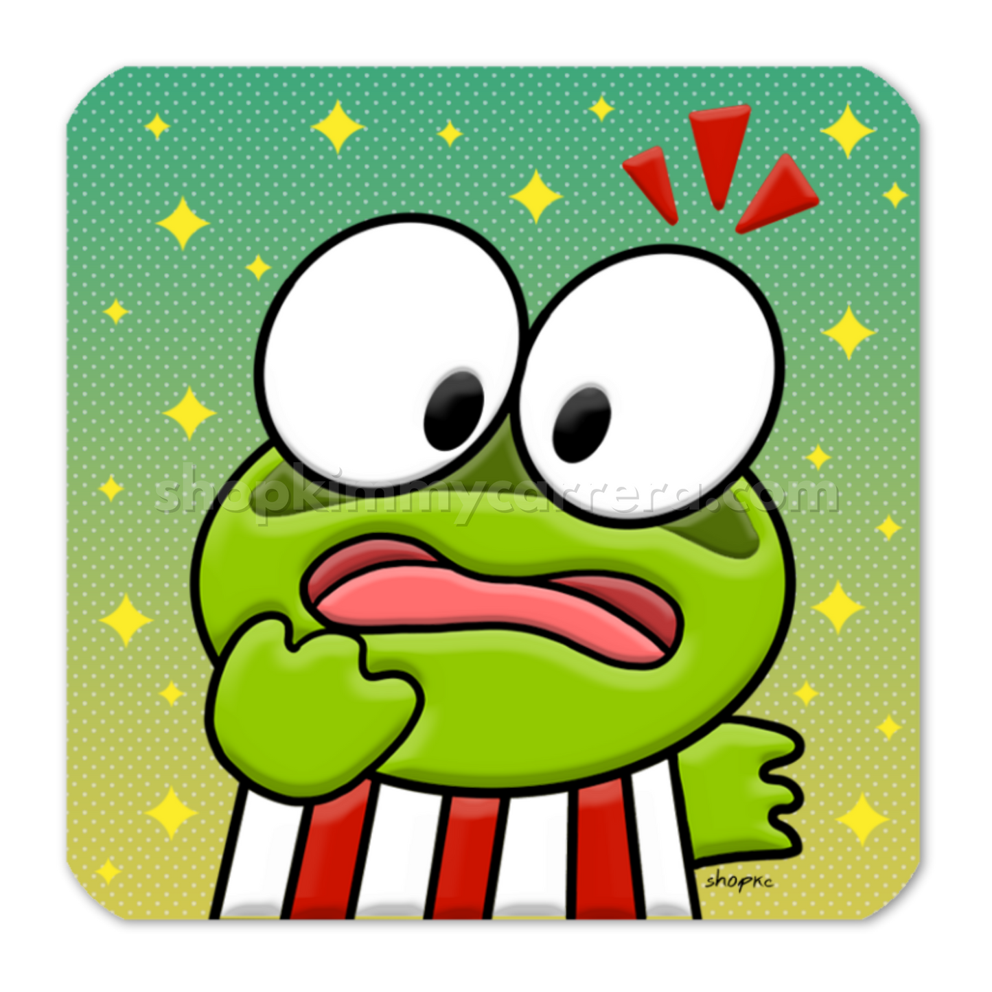 Scared Keroppi Sticker