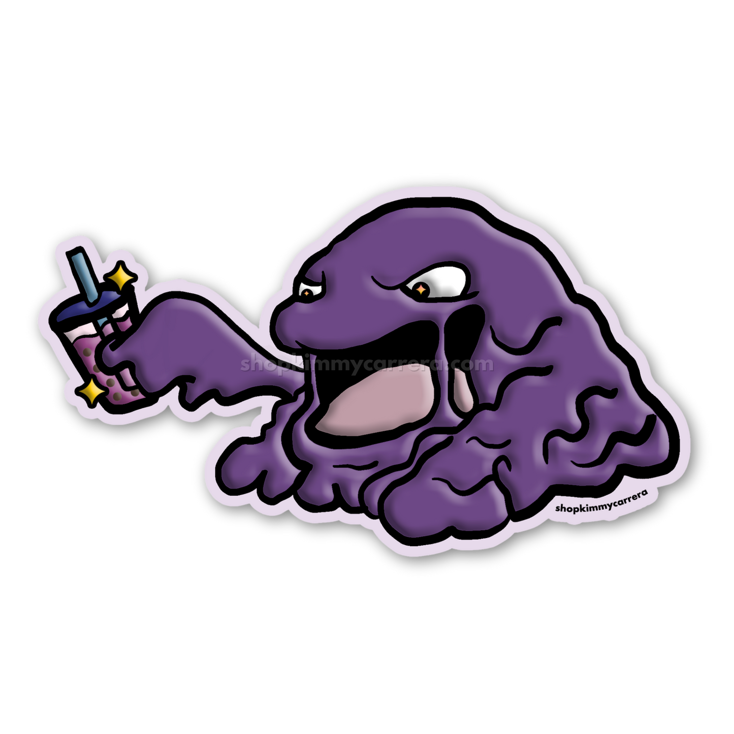 Muk Loves Boba Sticker