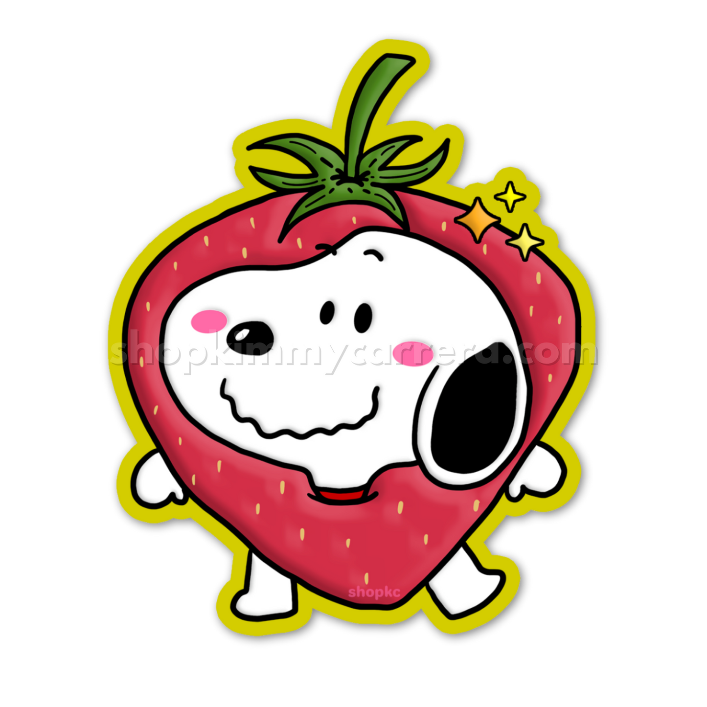 Strawberry Dog Sticker