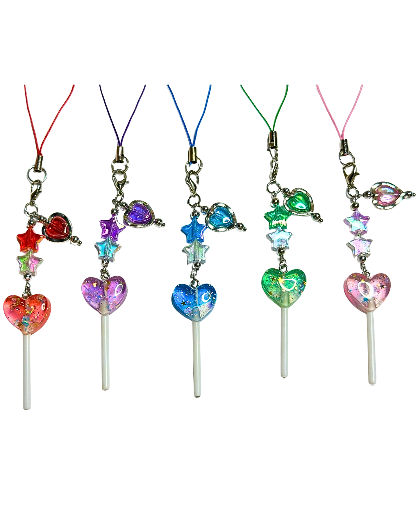 Heart Lollipop Phone Charms