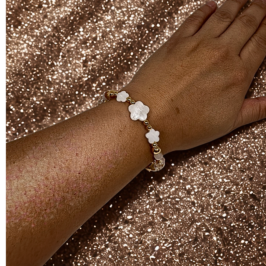 Three Shell Flower Bracelet