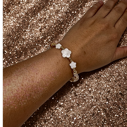 Three Shell Flower Bracelet