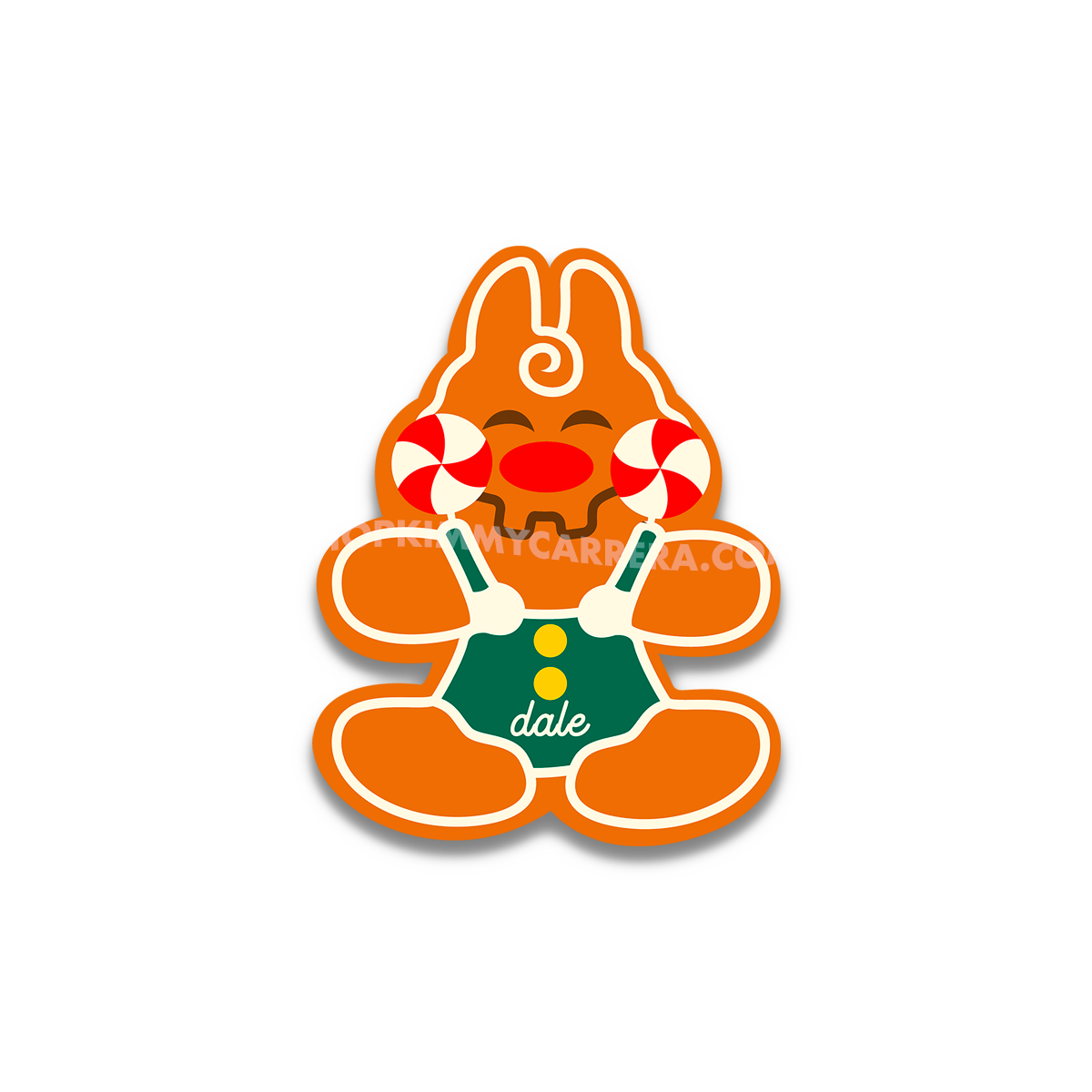 Gingerbread Dale Cookie Sticker