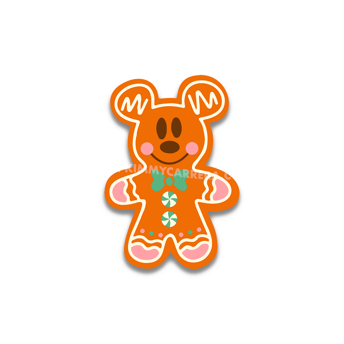 Gingerbread Mickey Cookie Sticker