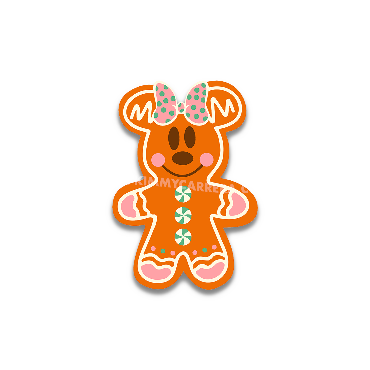 Gingerbread Minnie Cookie Sticker
