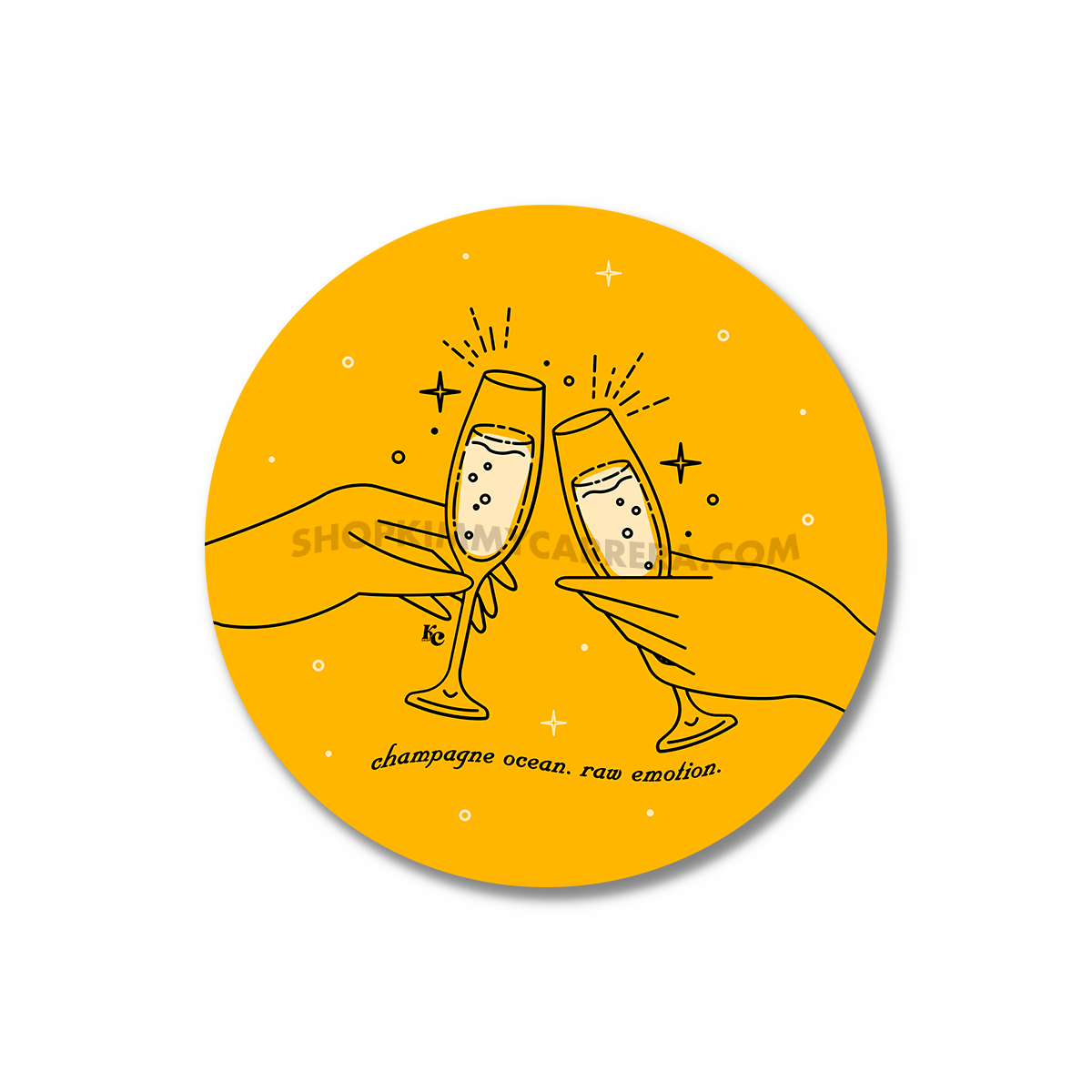 Champagne Ocean Sticker
