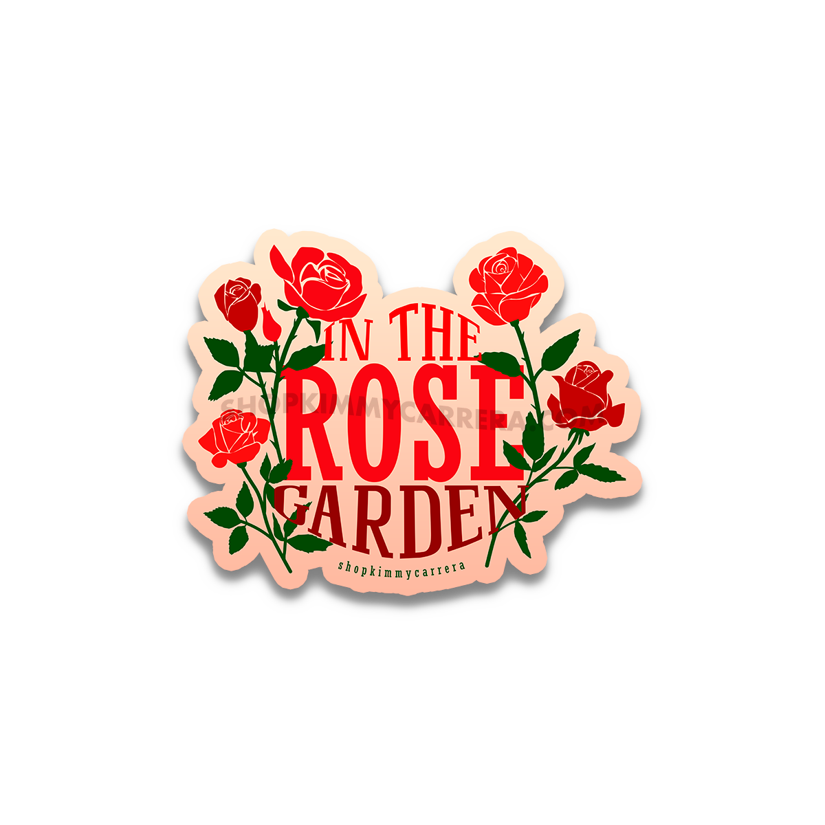 In The Rose Garden Sticker