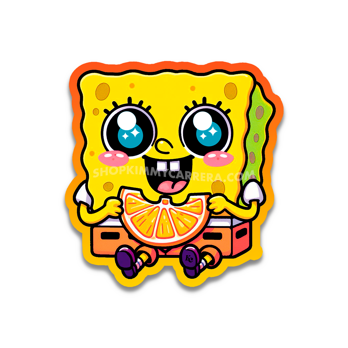 Spongebob Orange Peel Theory Sticker