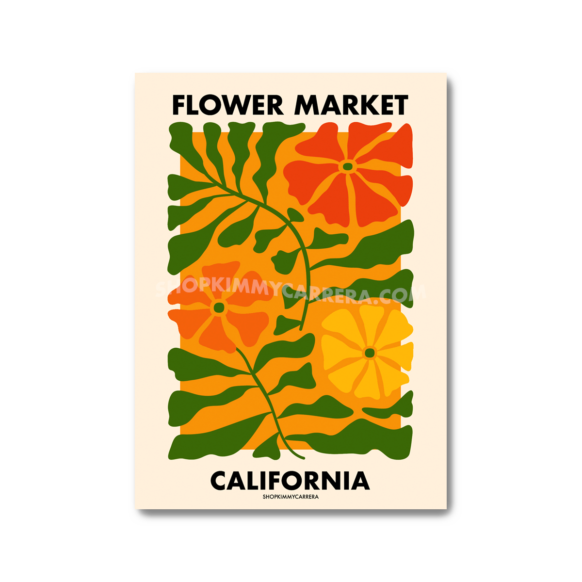 California Flower Market Art Print