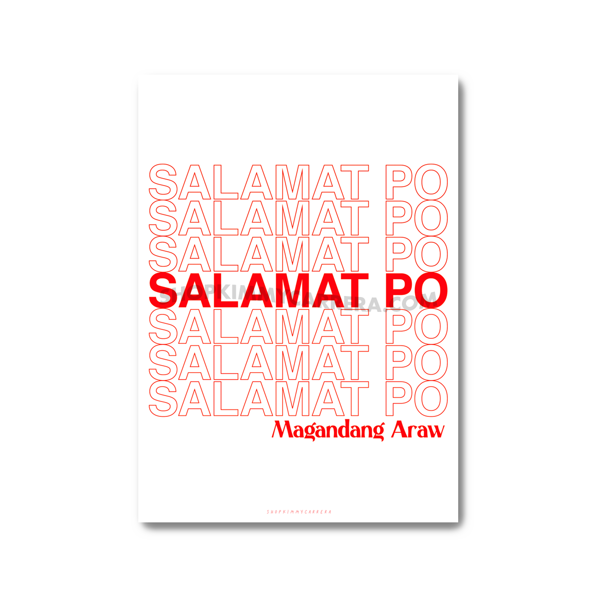 Salamat Po Art Print