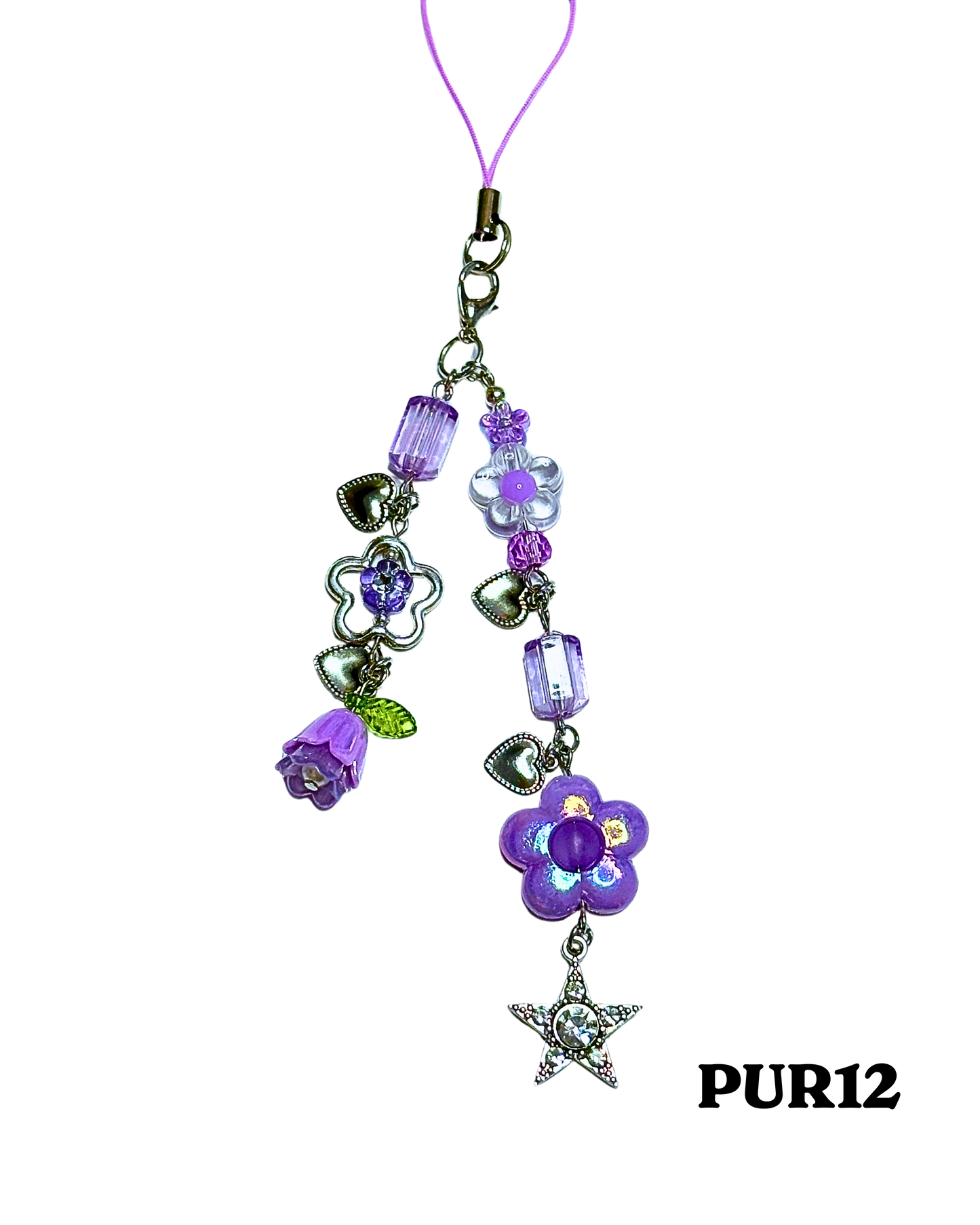 Purple Phone Charms