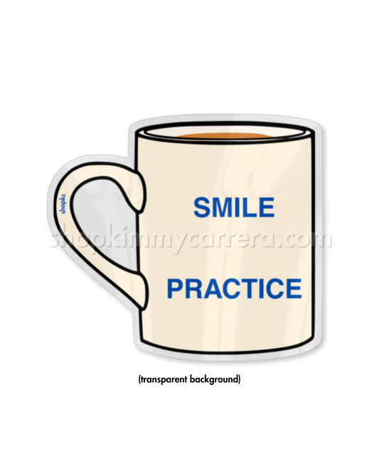 Smile Practice Mug Sticker