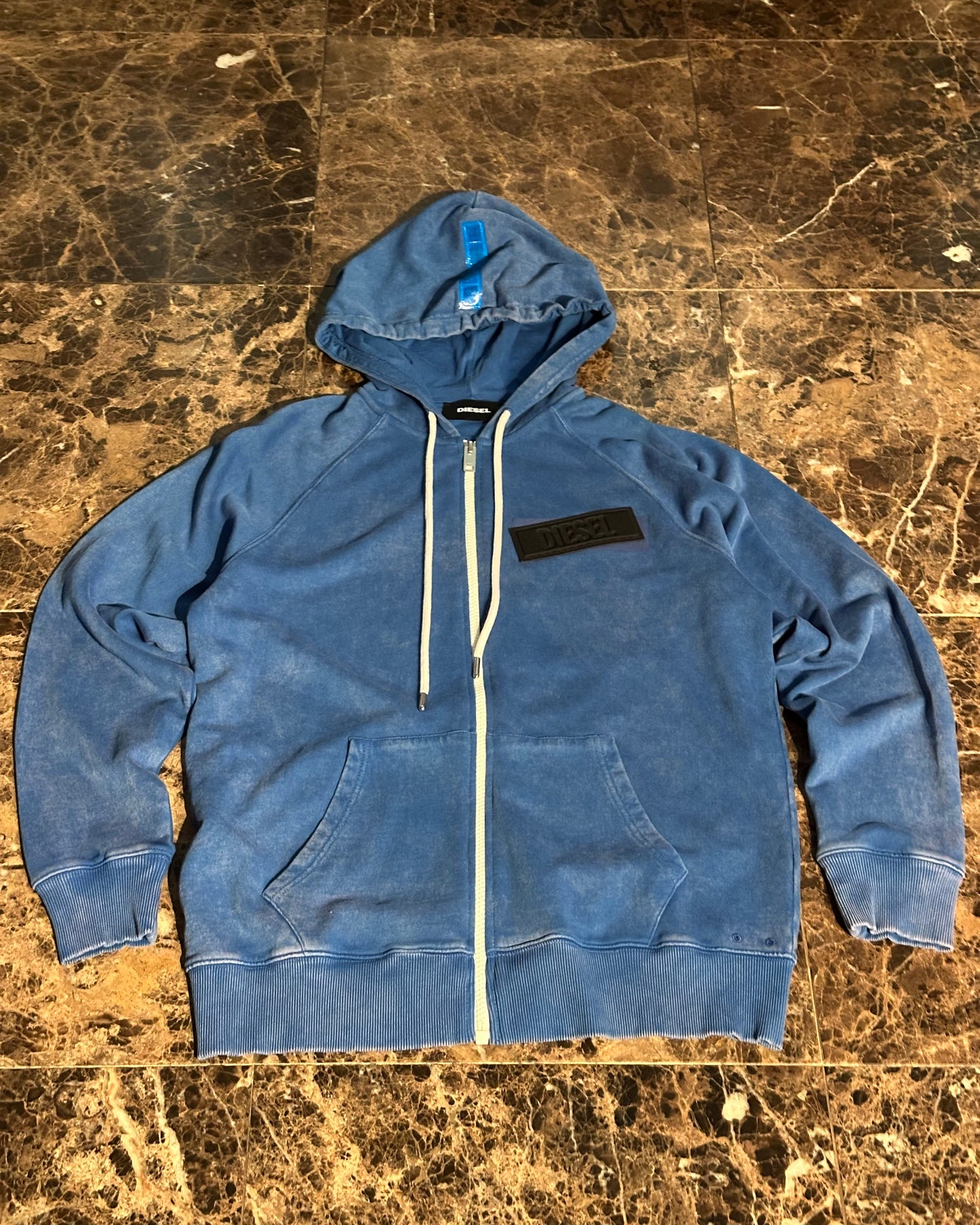NWT ‘Diesel’ Distressed Zip Up Hoodie Jacket