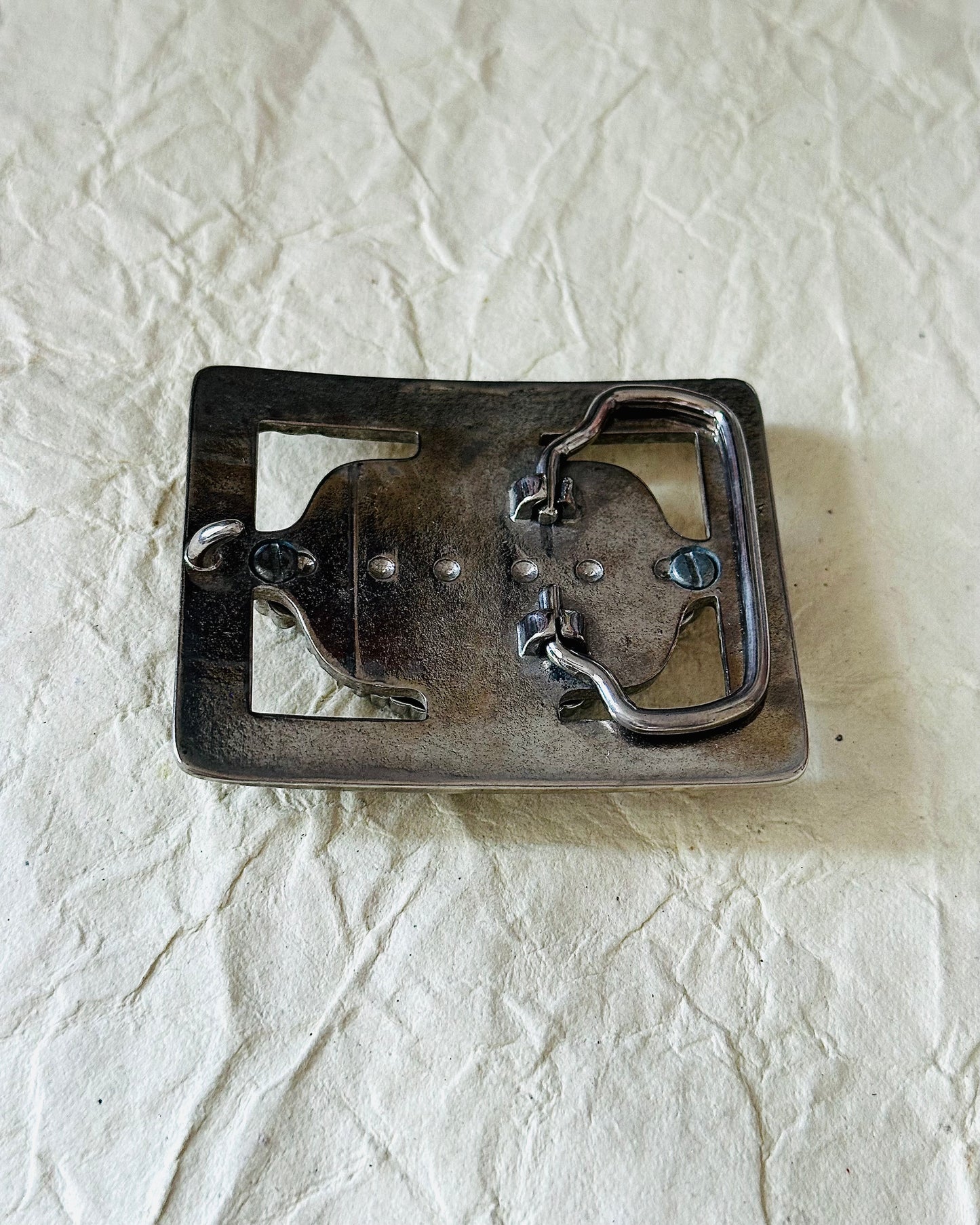 VTG Western See Through Metal Belt Buckle