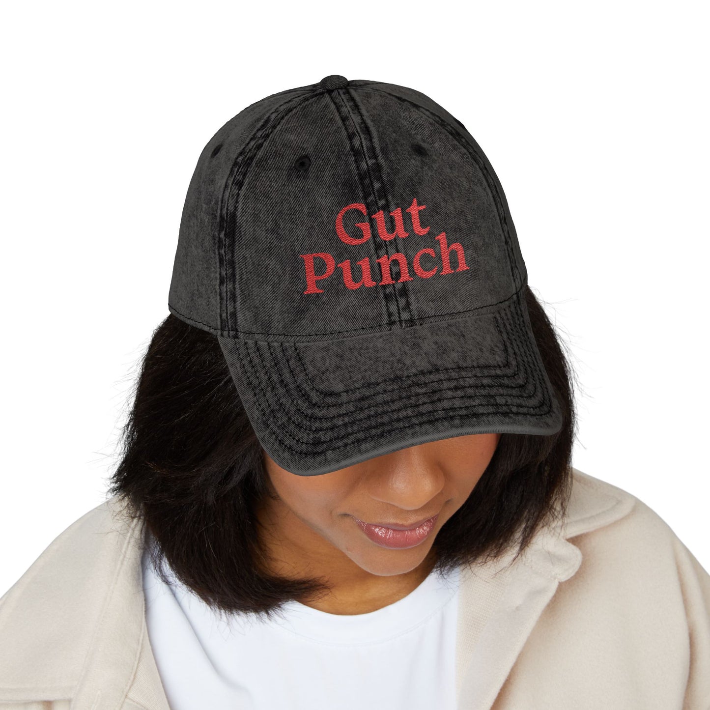 “Gut Punch” Vintage Distressed Cap Hat
