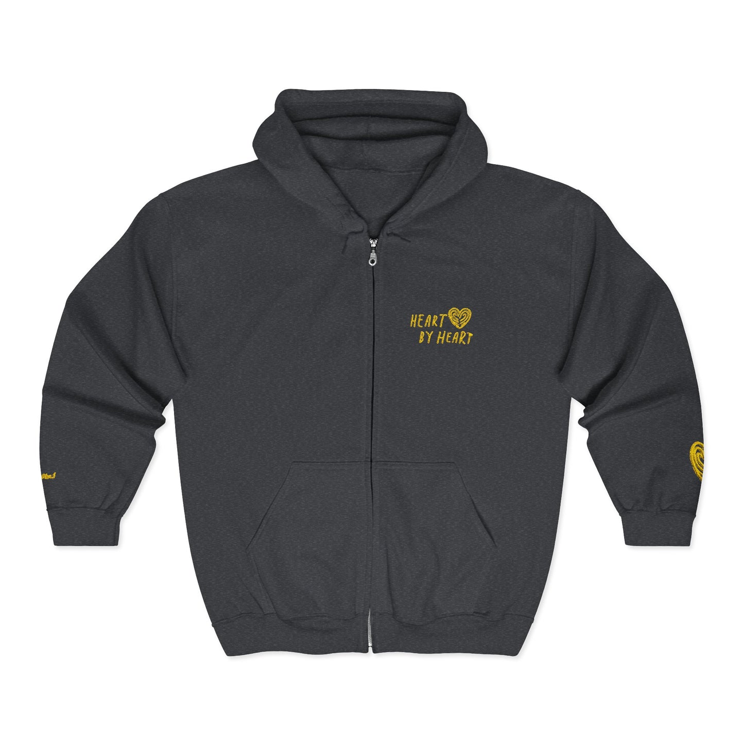 “Heart By Heart” Zip-Up Hoodie Sweater