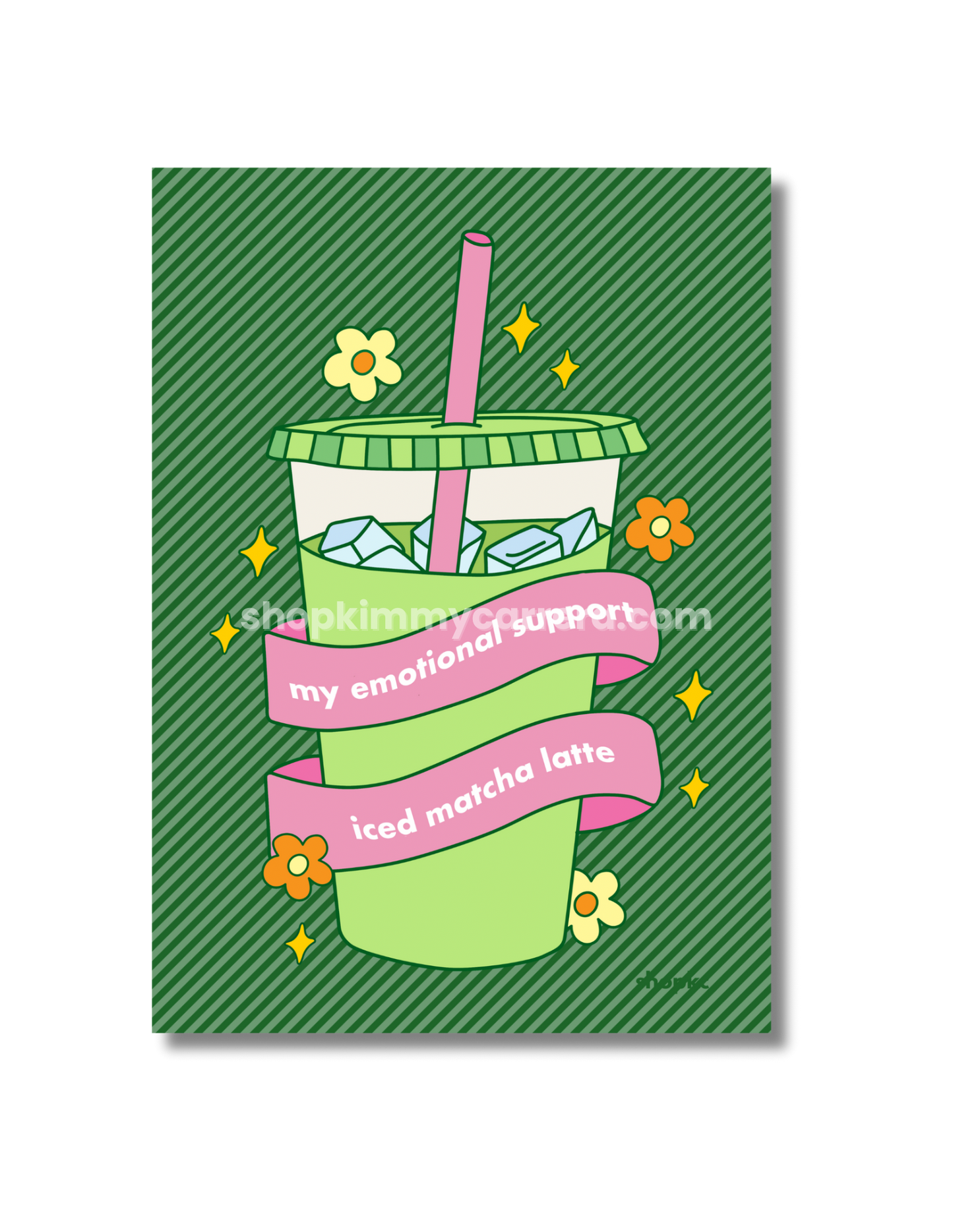 ‘Emotional Support Matcha’ Art Print