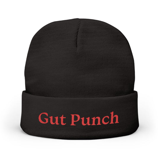 “Gut Punch” Embroidered Knit Beanie