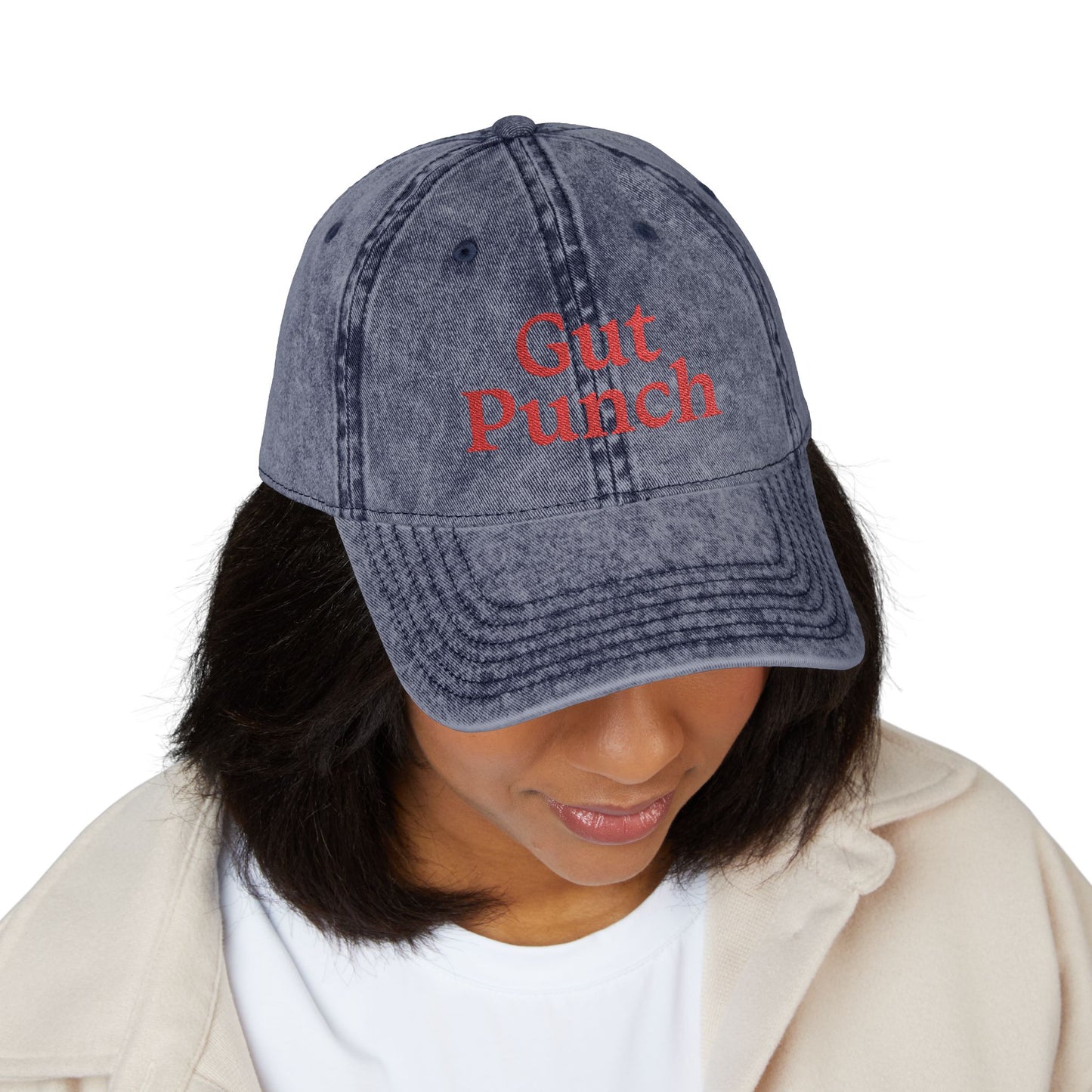 “Gut Punch” Vintage Distressed Cap Hat