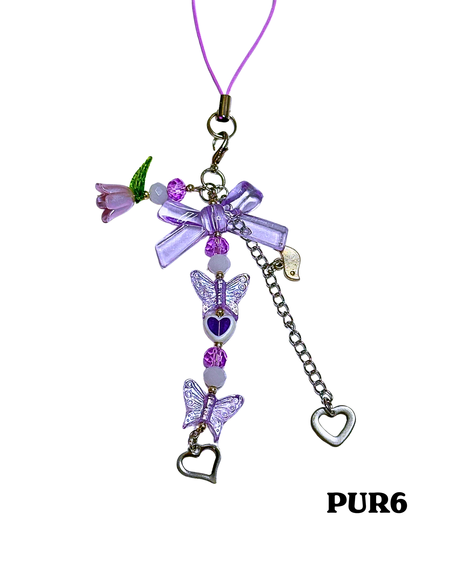 Purple Phone Charms