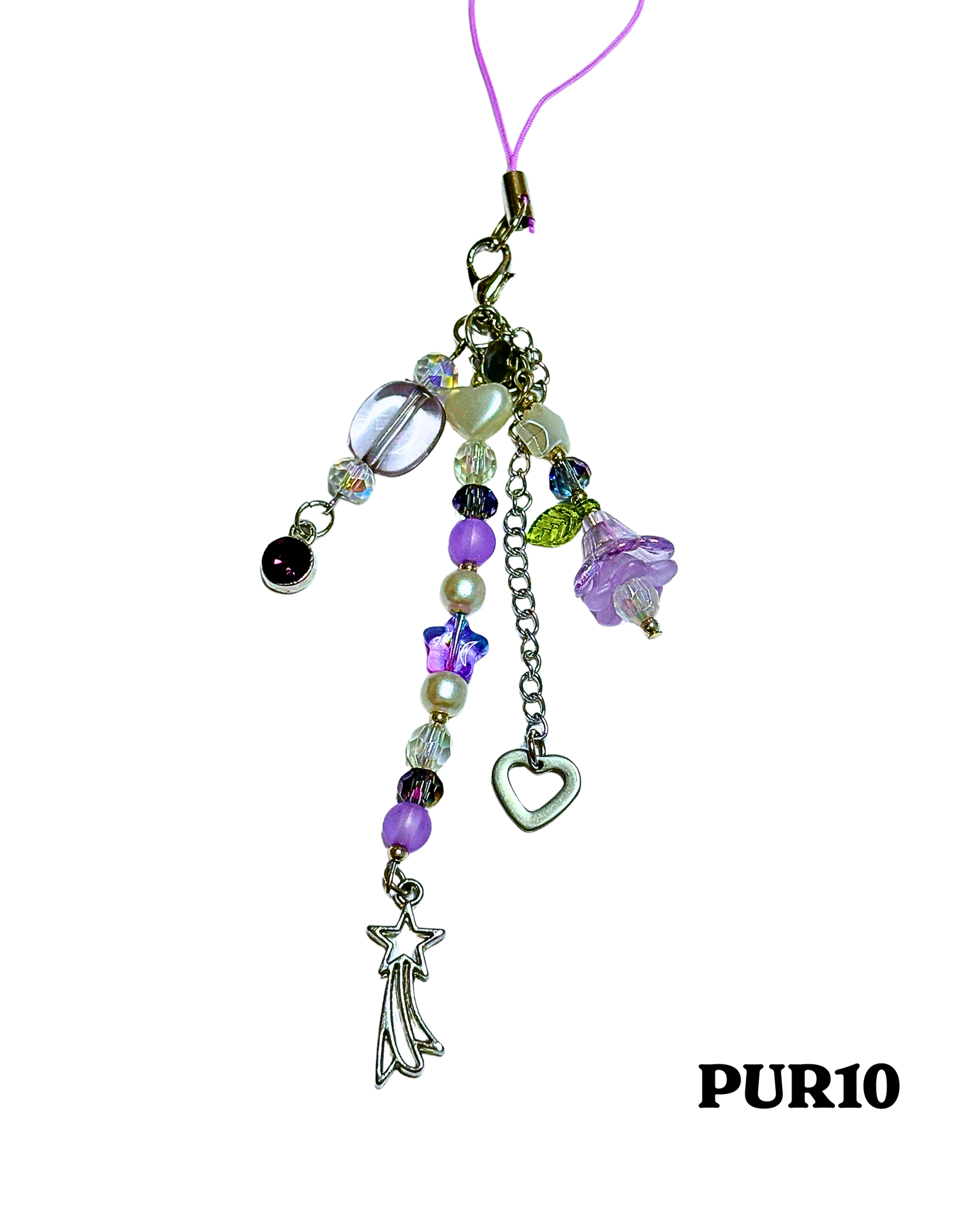 Purple Phone Charms