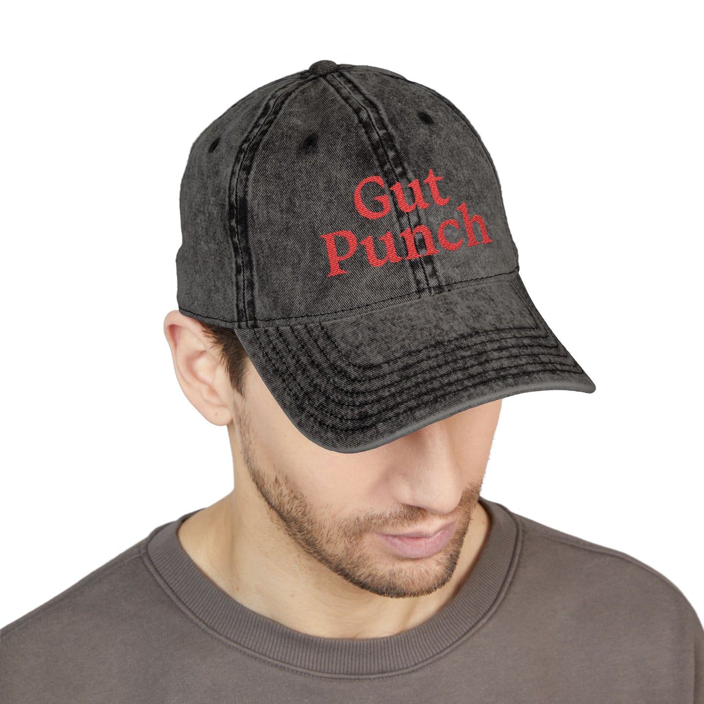 “Gut Punch” Vintage Distressed Cap Hat