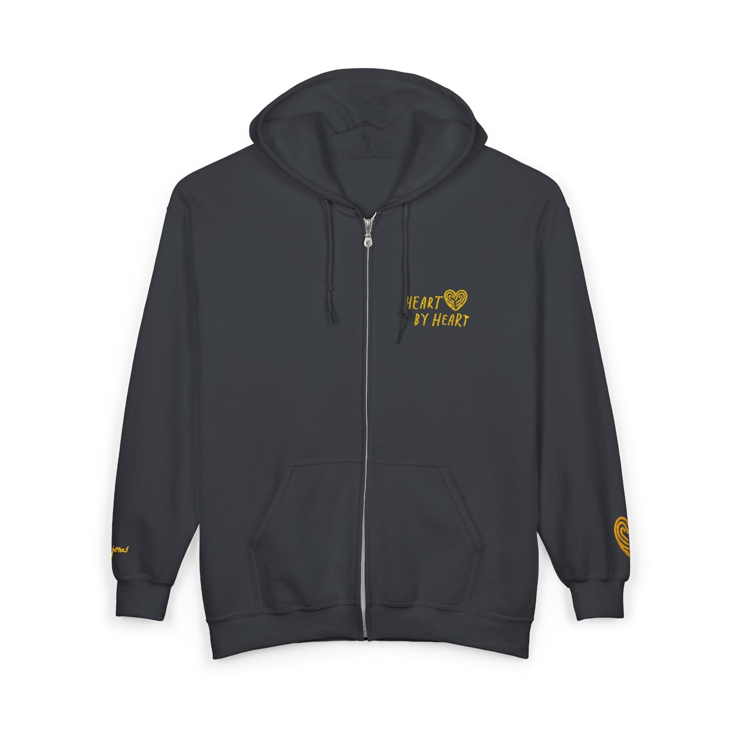“Heart By Heart” Zip-Up Hoodie Sweater