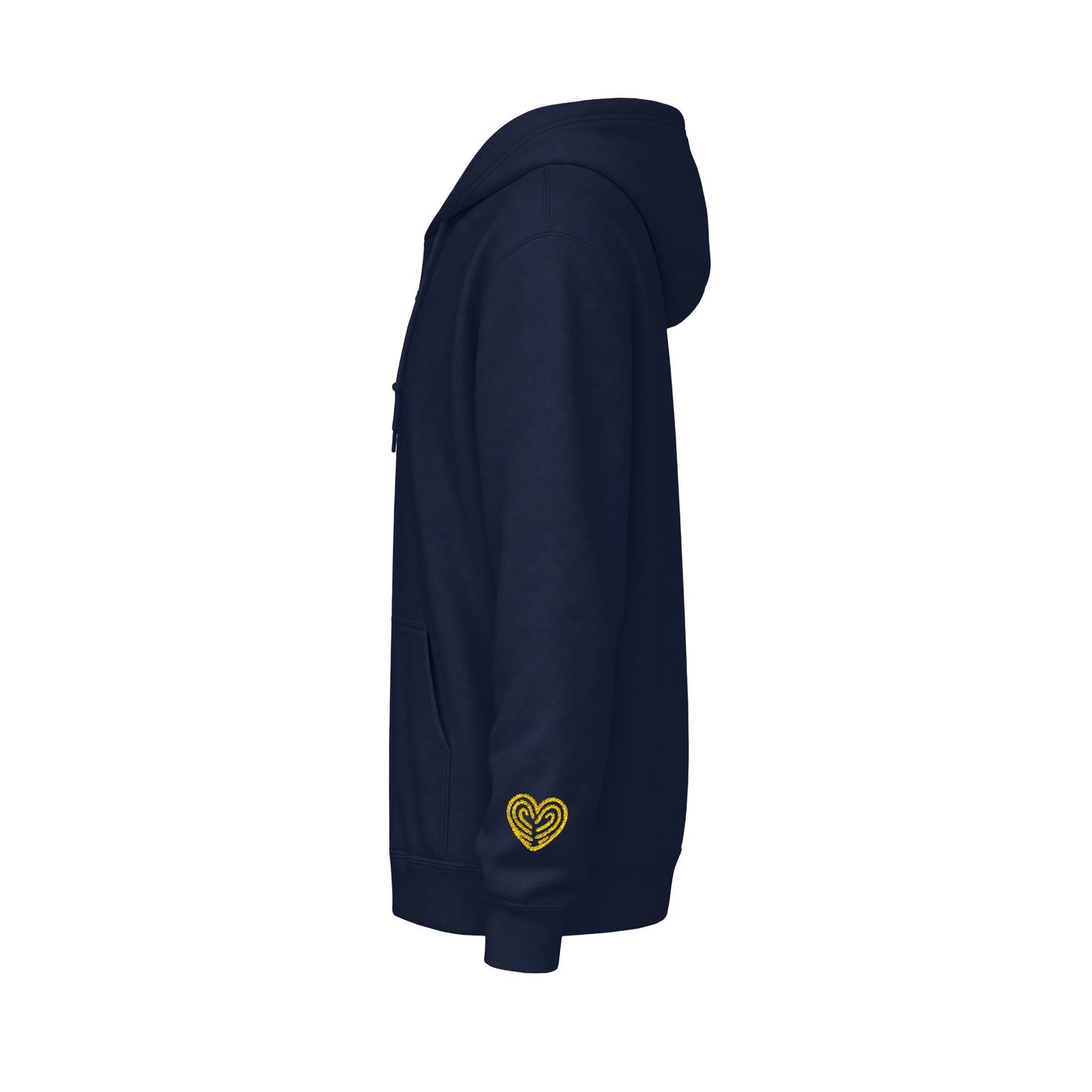 “Heart By Heart” Zip-Up Hoodie Sweater