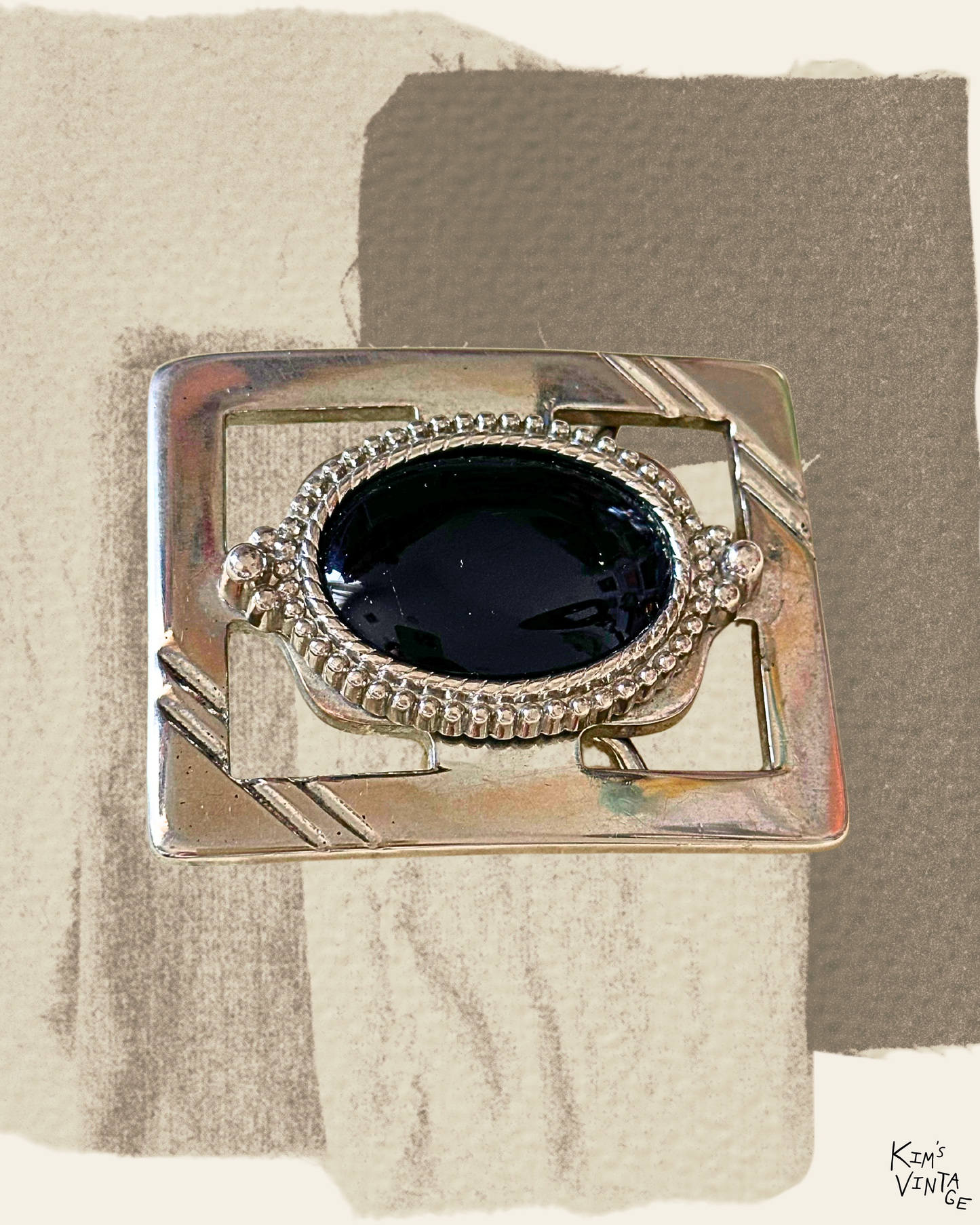 VTG Western See Through Metal Belt Buckle