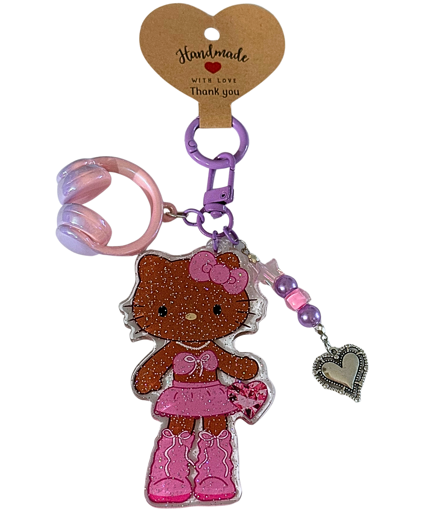 Tanned HK Bag Charm - Purple