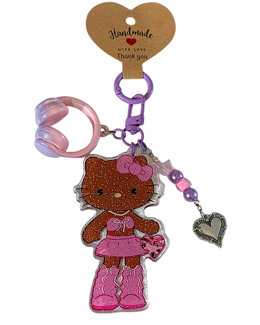 Tanned HK Bag Charm - Purple