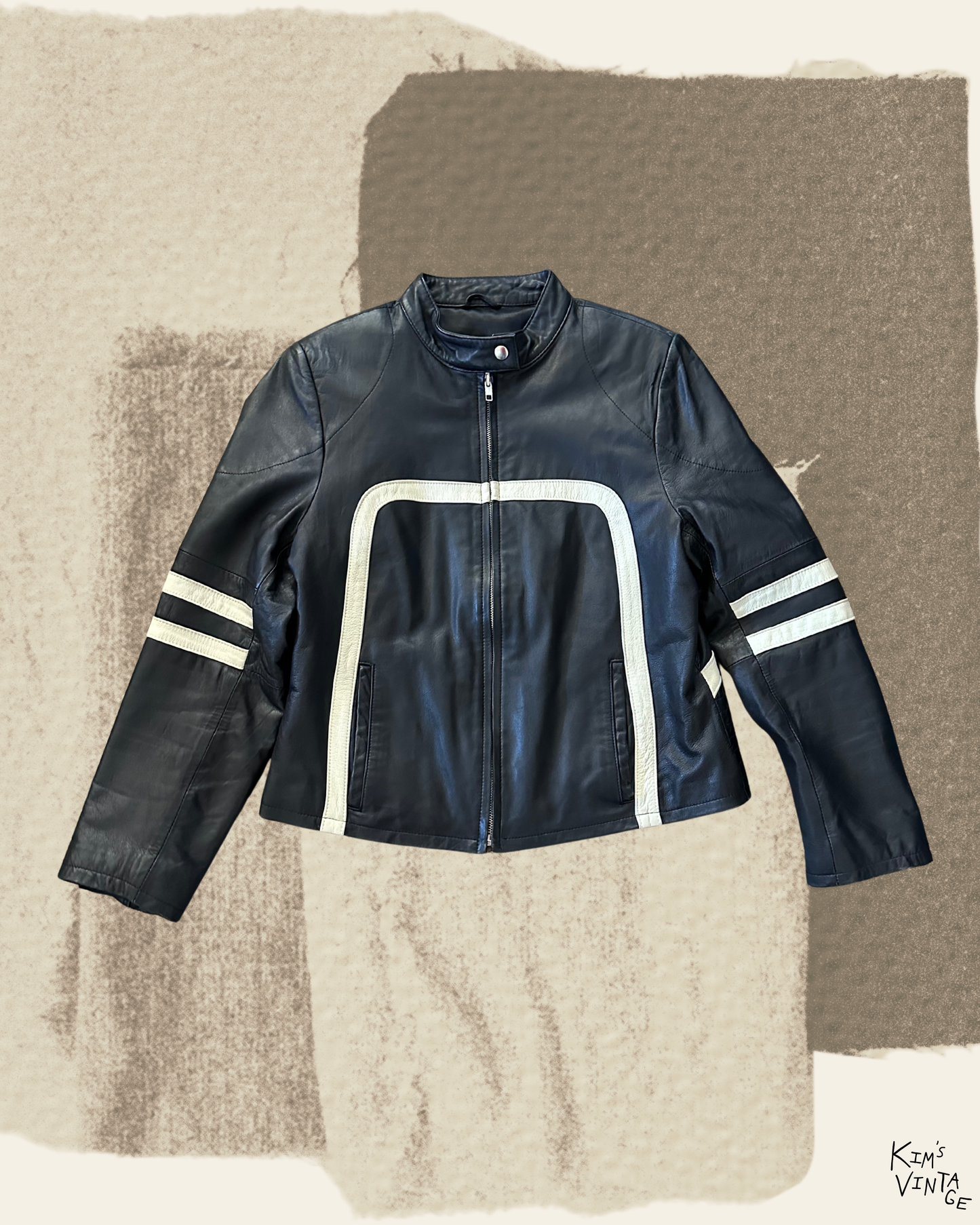 VTG Wilsons Maxima Leather Motorcycle Jacket (L)