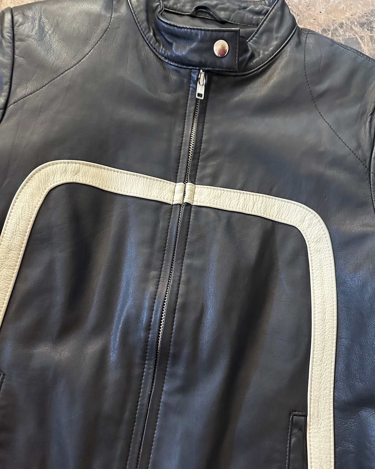 VTG Wilsons Maxima Leather Motorcycle Jacket (L)