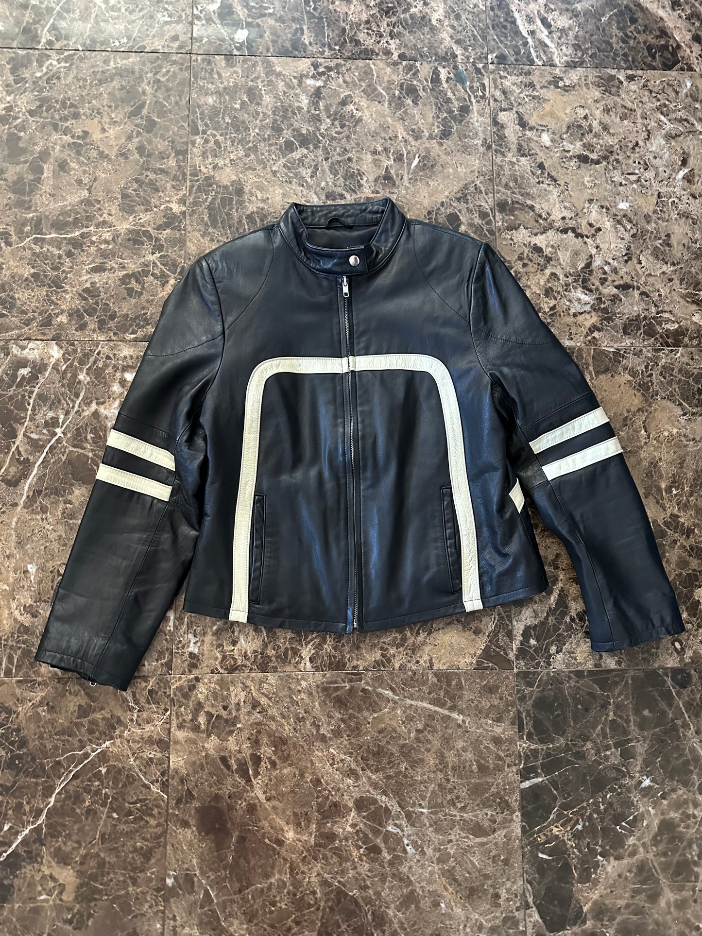 VTG Wilsons Maxima Leather Motorcycle Jacket (L)