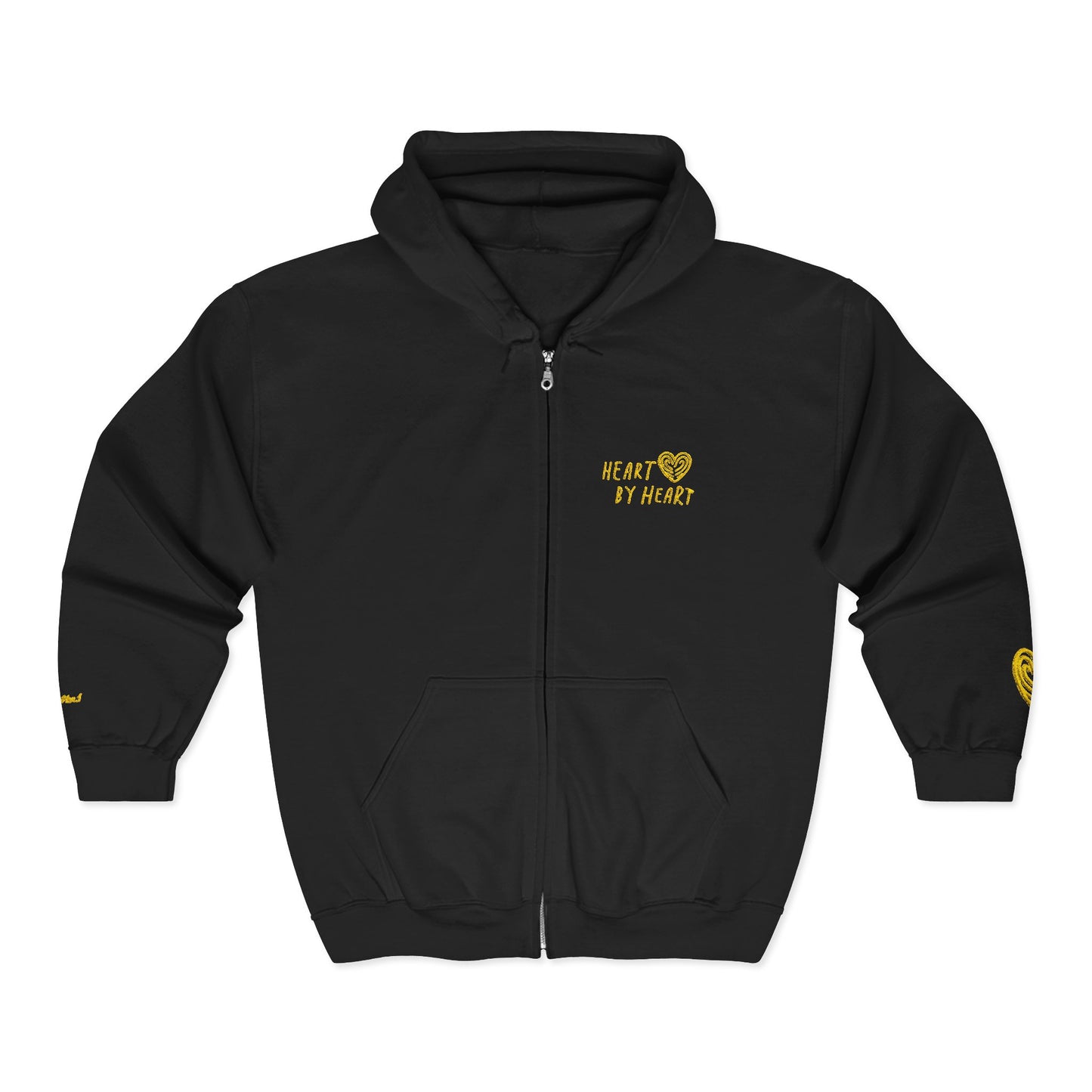 “Heart By Heart” Zip-Up Hoodie Sweater