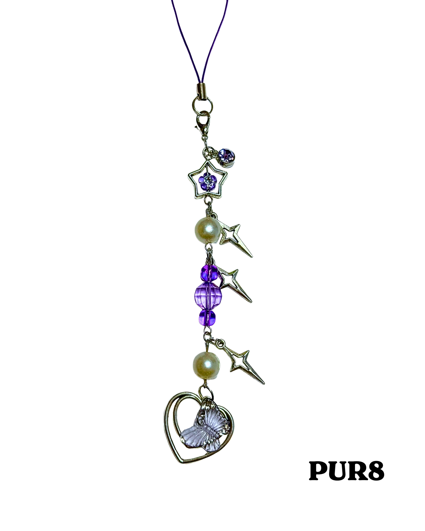 Purple Phone Charms