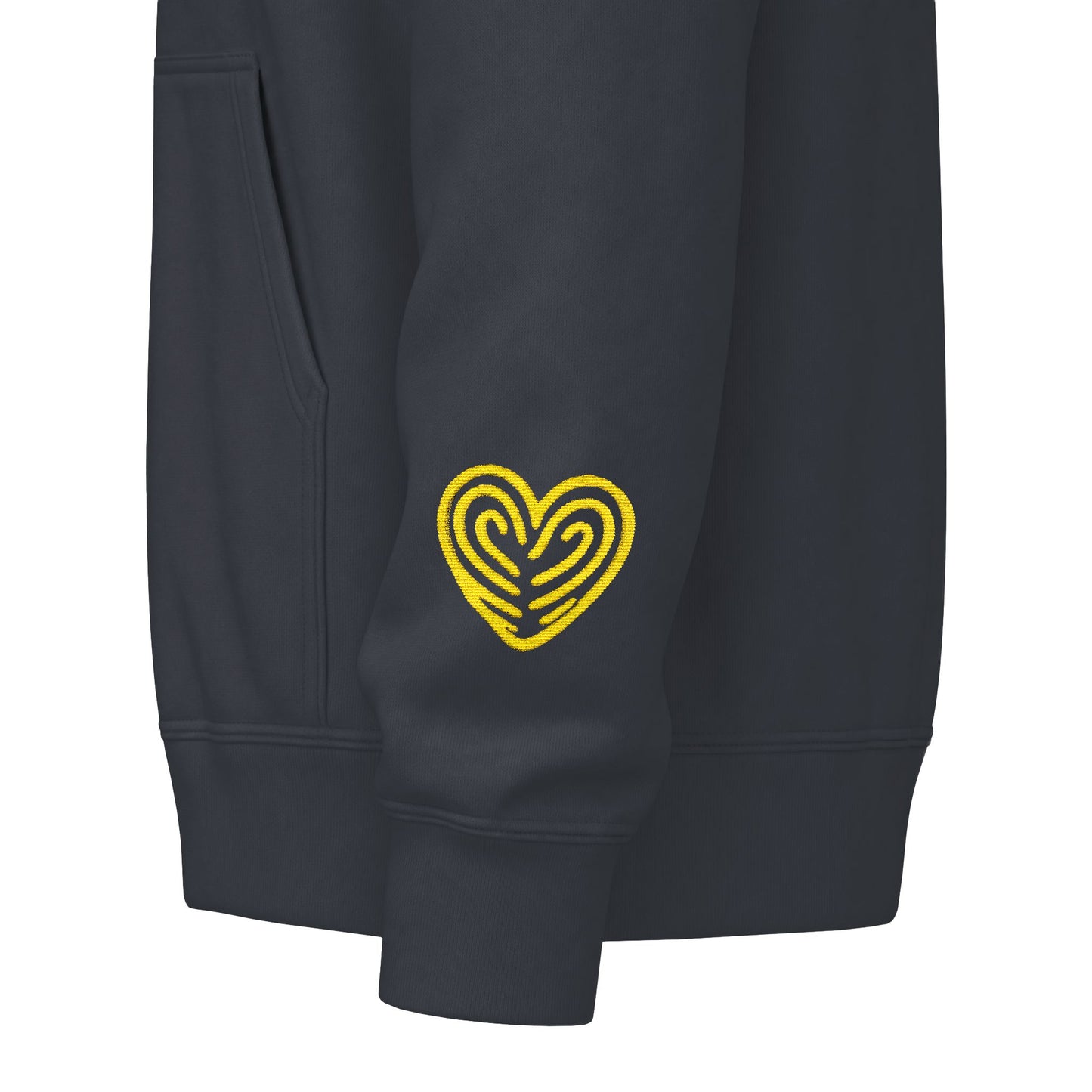 “Heart By Heart” Zip-Up Hoodie Sweater
