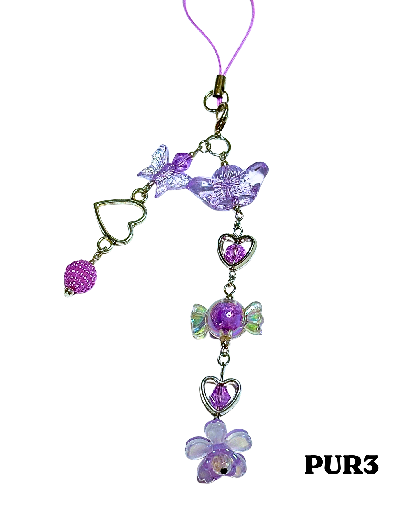 Purple Phone Charms