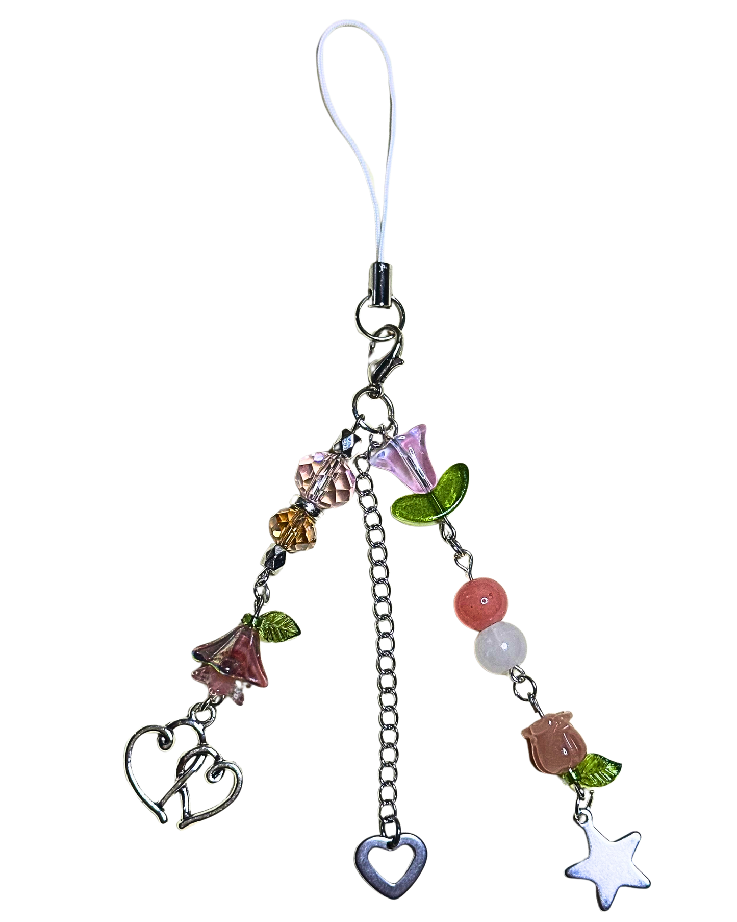 Heart and Star Phone Charm
