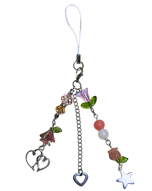 Heart and Star Phone Charm