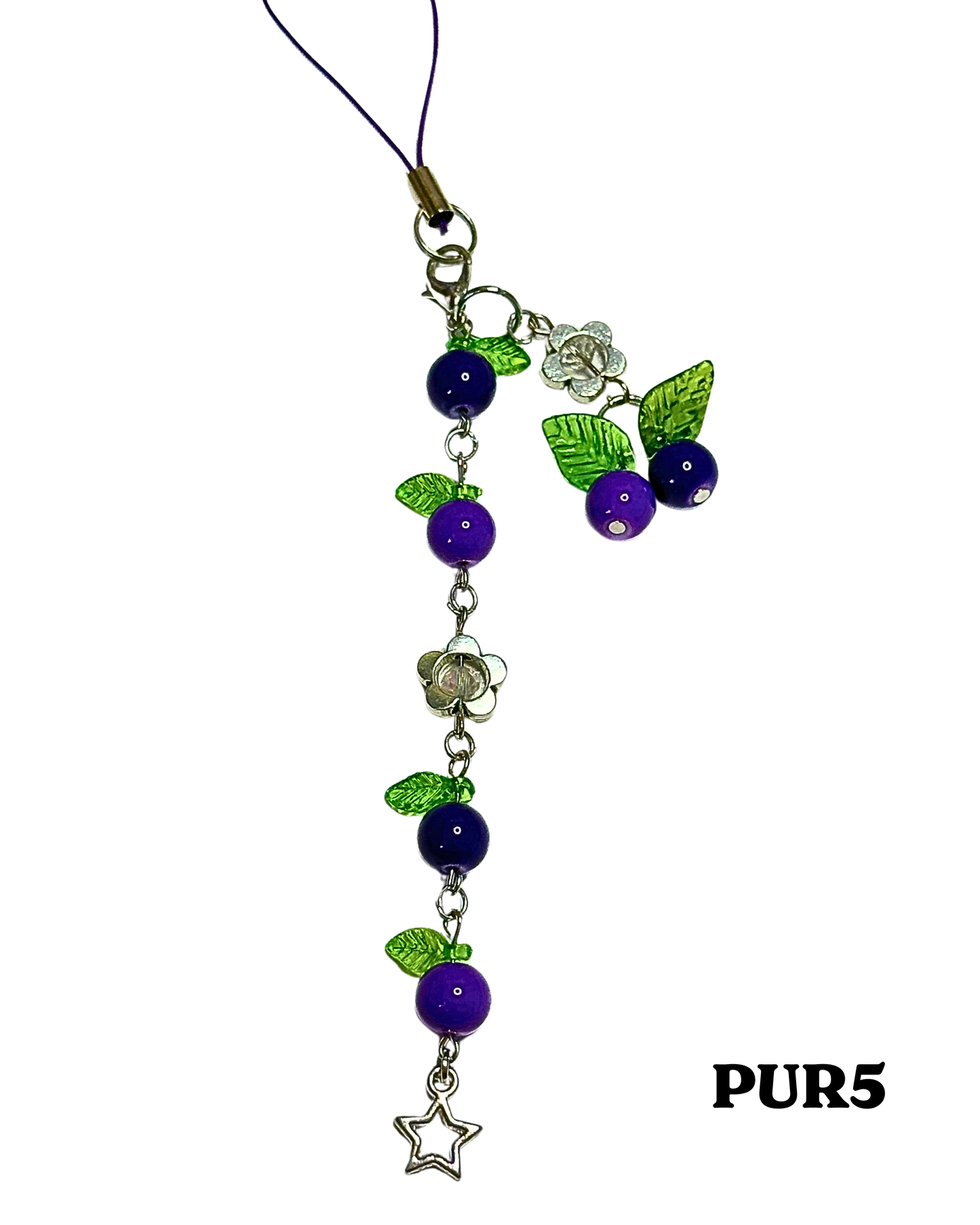 Purple Phone Charms