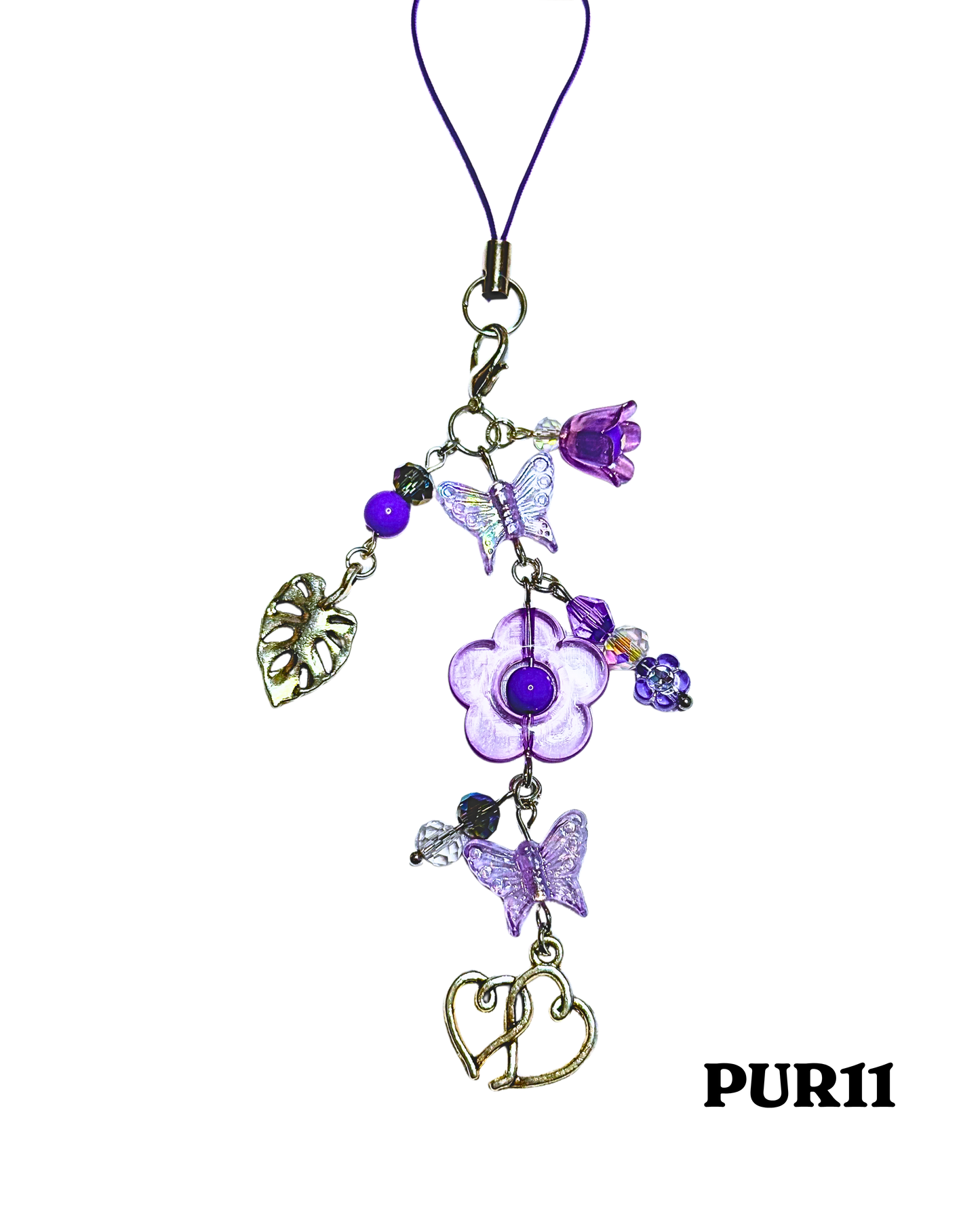 Purple Phone Charms